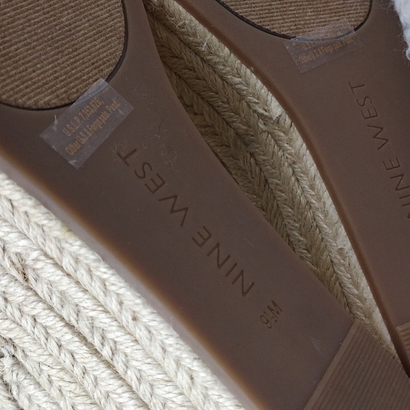 NINE West Adell Pink Faux Suede Open Toe Ankle Strap Platform Wedge Espadrilles - Picture 10 of 16